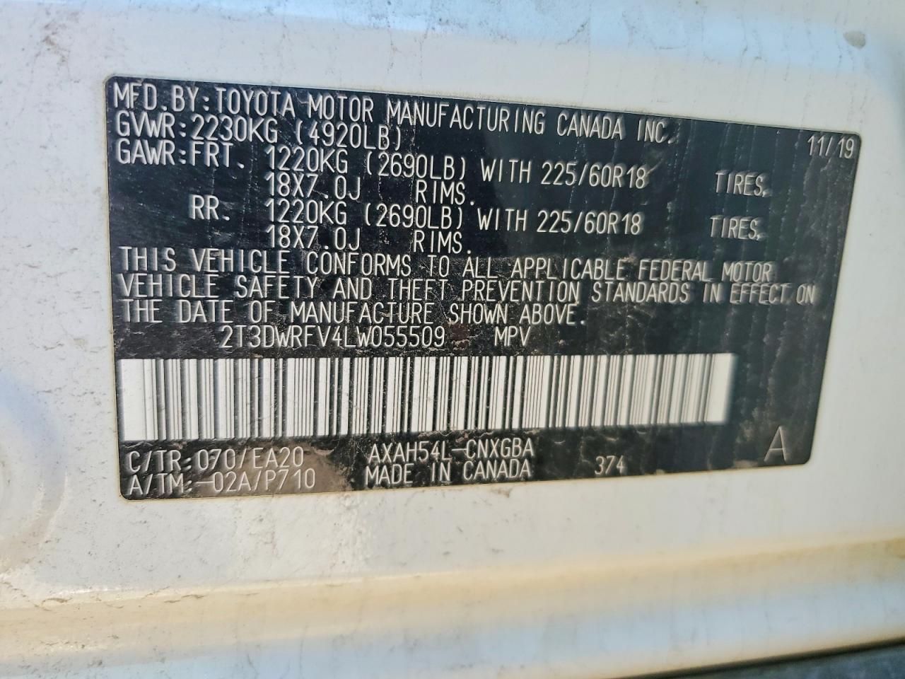 2020 Toyota Rav4 Limited