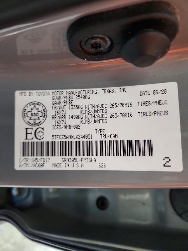 2020 Toyota Tacoma SR V6