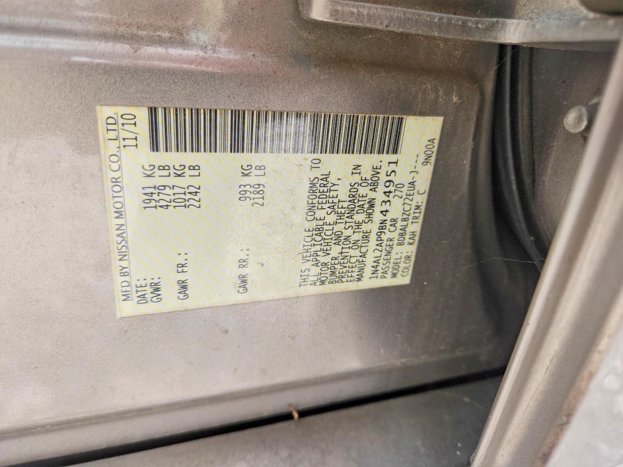 2011 Nissan Altima Base