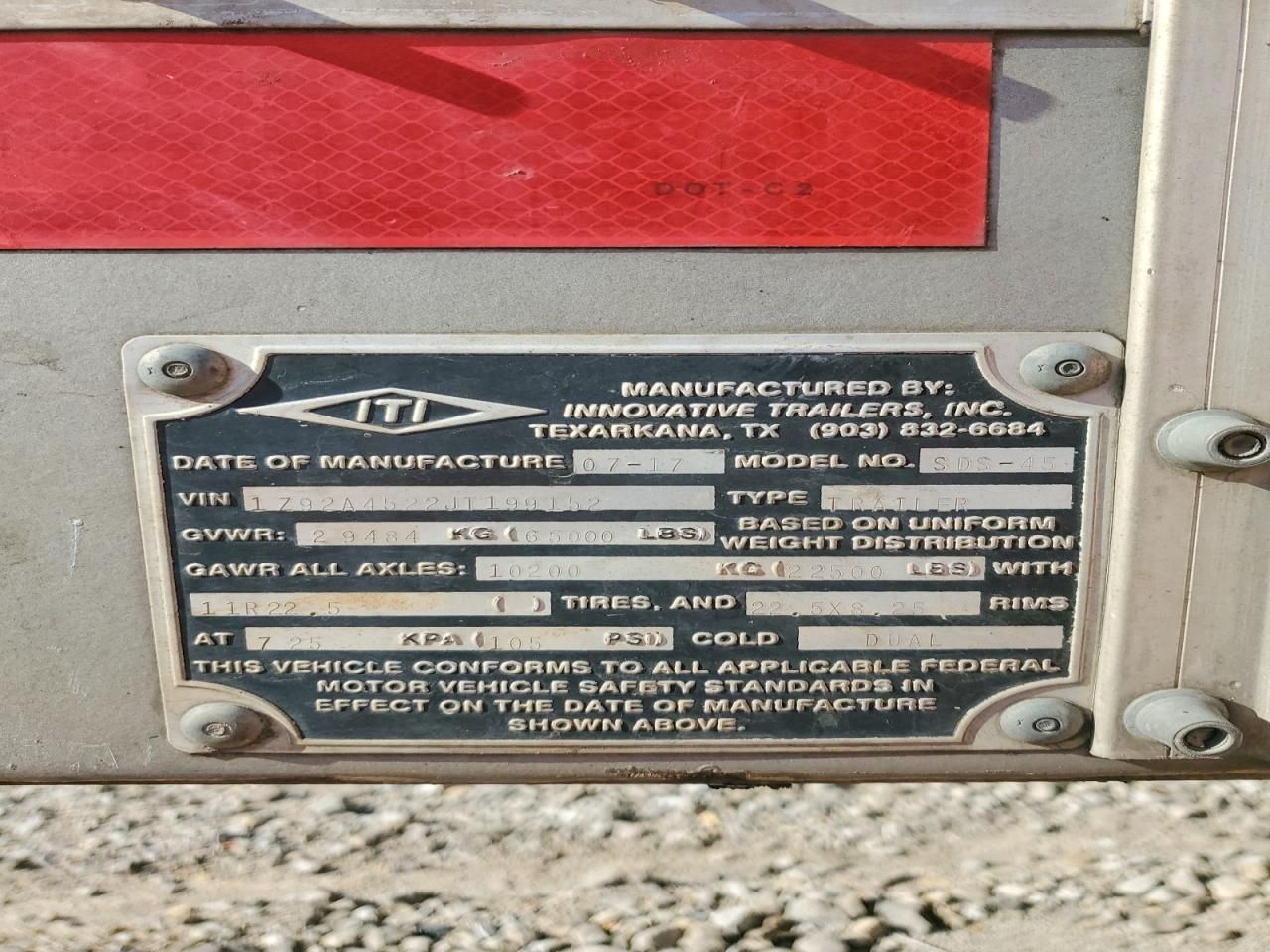 2018 Innovative Trailers 2018 Innovative s d S-45 Chip Trailer