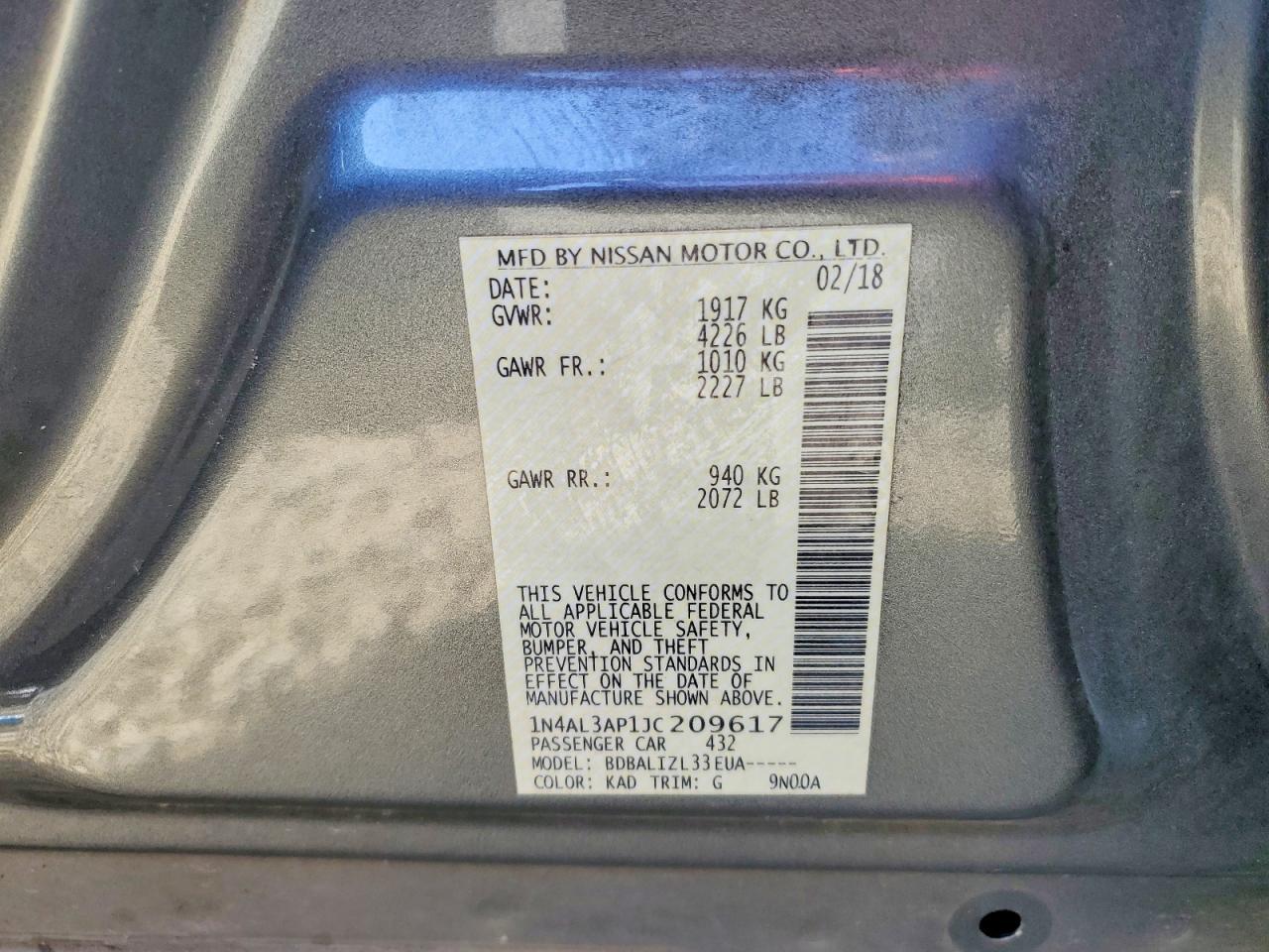 2018 Nissan Altima 2.5