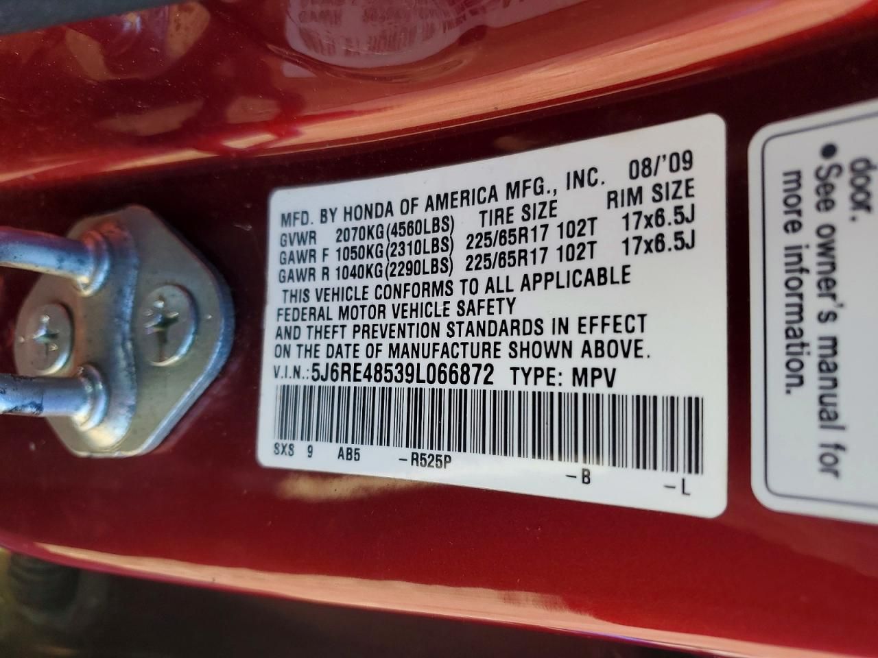 2009 Honda Cr-v ex