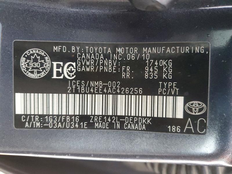 2010 Toyota Corolla Base