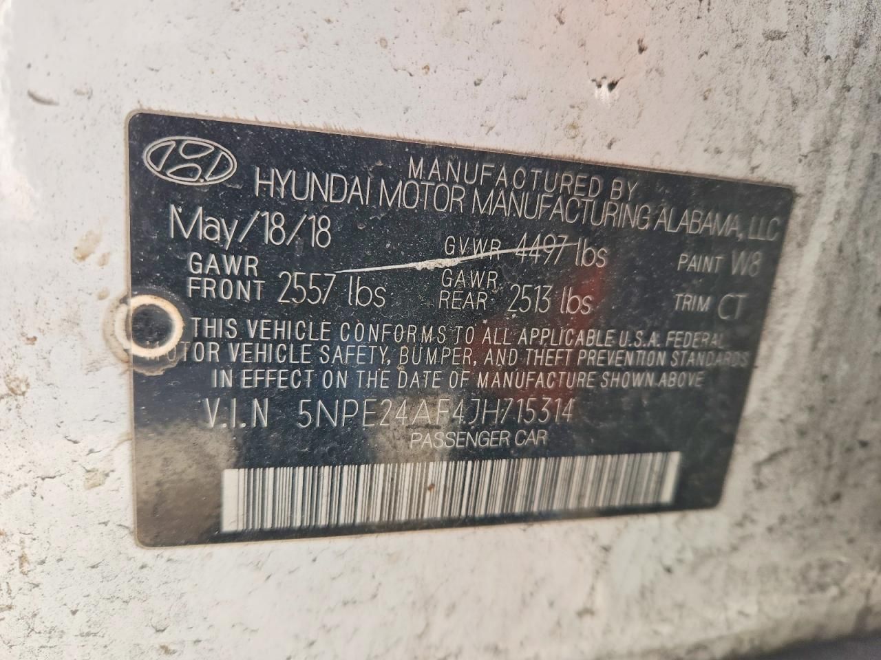 2018 Hyundai Sonata se