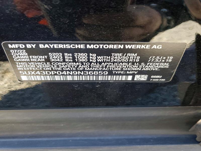 2022 BMW X3 Sdrive30i