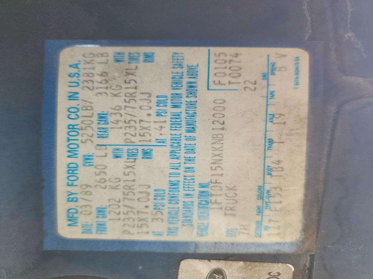 1989 Ford F150