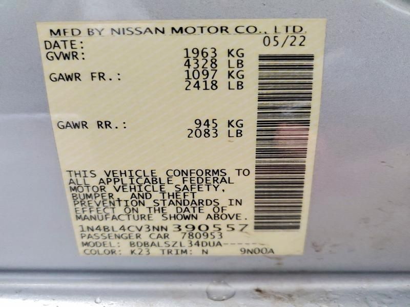 2022 Nissan Altima sr