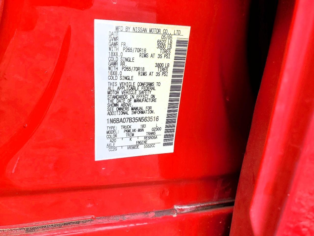 2005 Nissan Titan XE