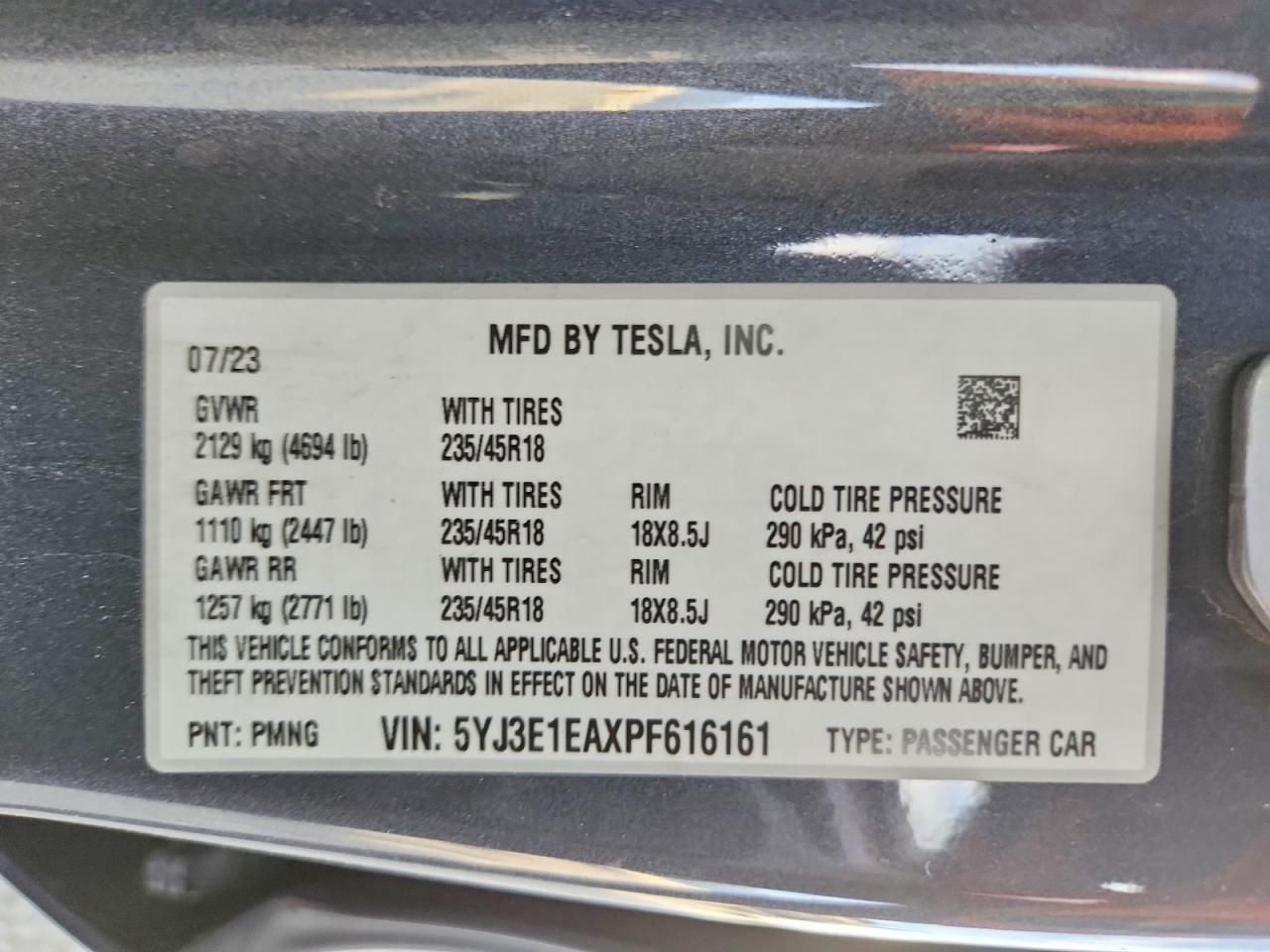 2023 Tesla Model 3