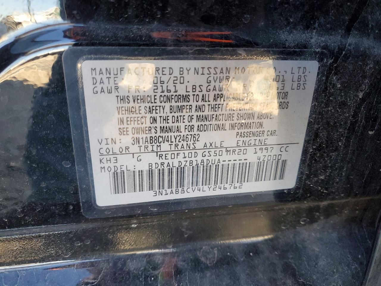 2020 Nissan Sentra sv