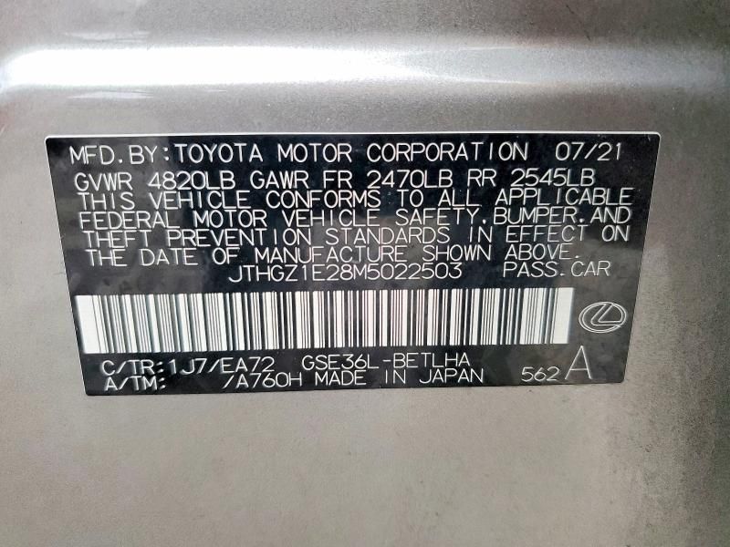 2021 Lexus Is 350 f Sport