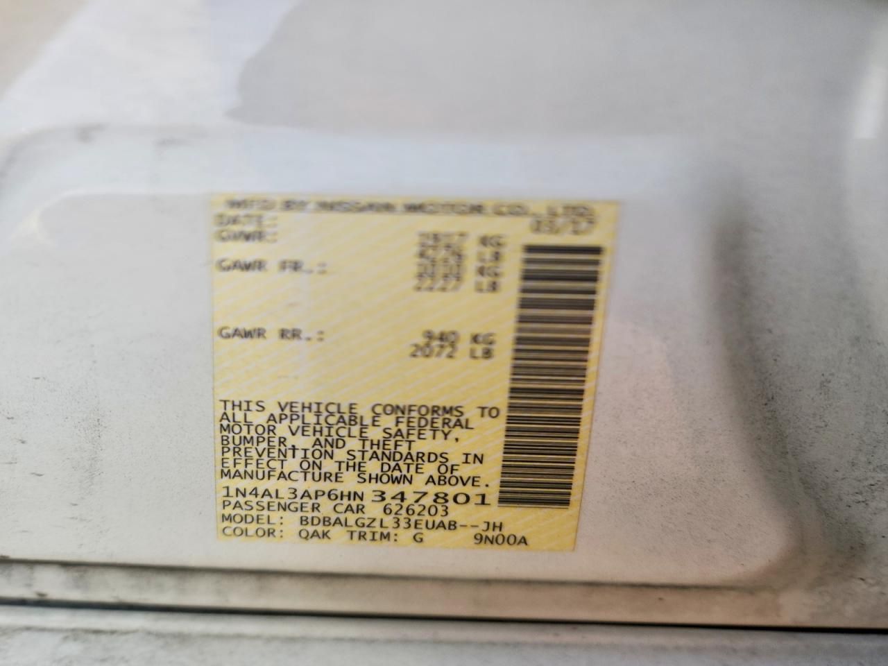 2017 Nissan Altima 2.5