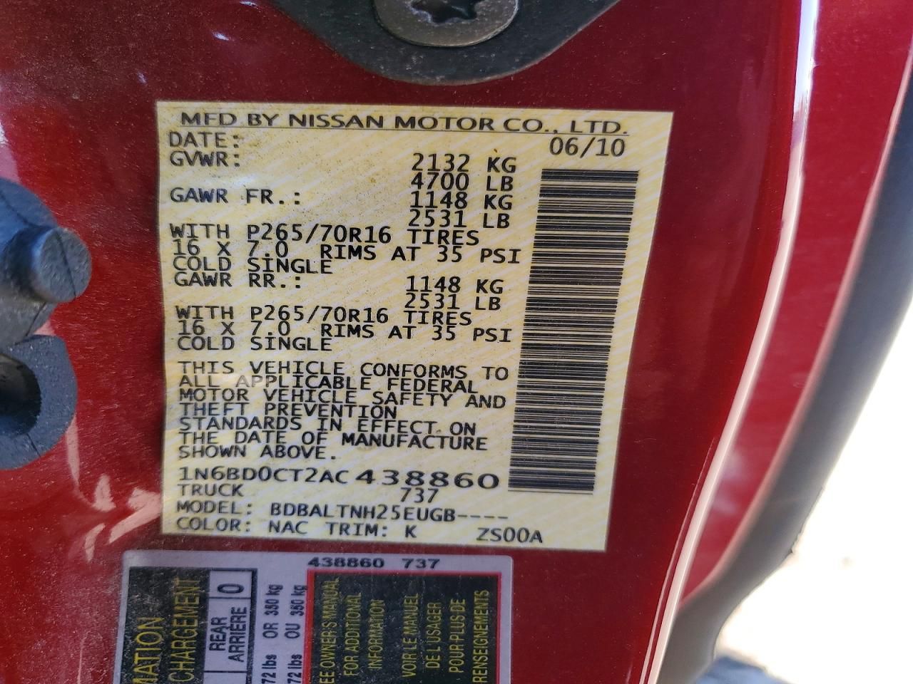 2010 Nissan Frontier King cab se