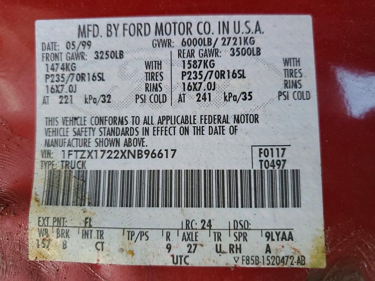 1999 Ford F150