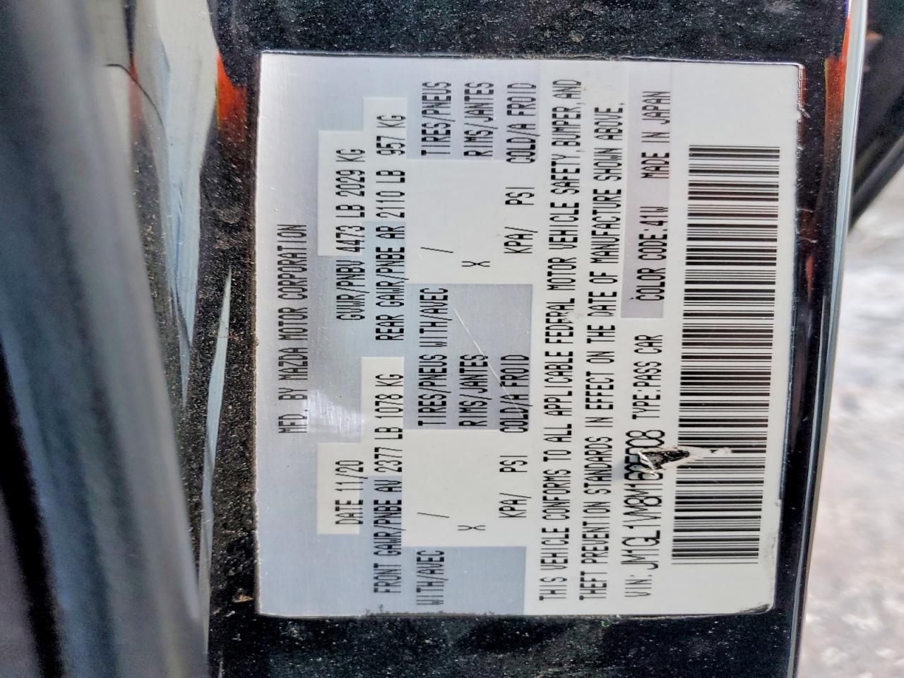 2021 Mazda 6 Touring