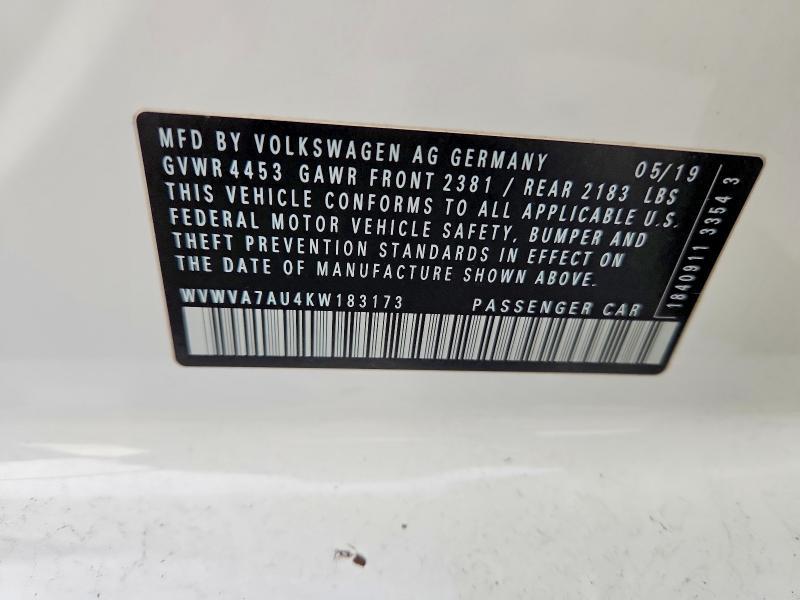 2019 Volkswagen Golf r