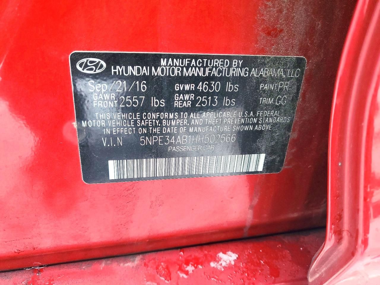 2017 Hyundai Sonata Sport