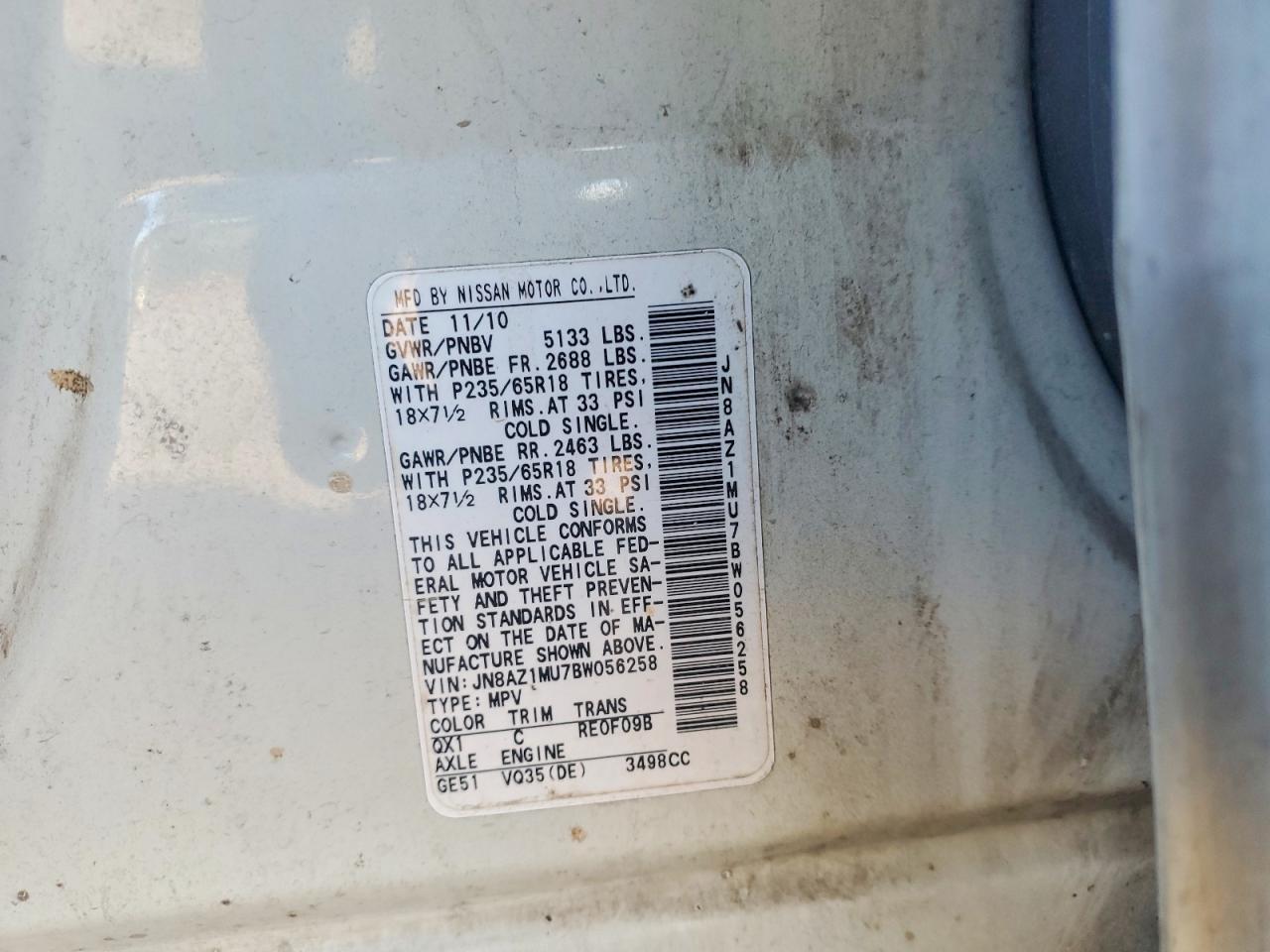 2011 Nissan Murano s