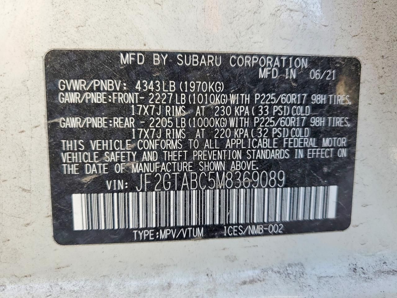 2021 Subaru Crosstrek