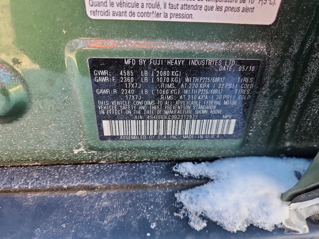 2011 Subaru Outback 2.5i Limited