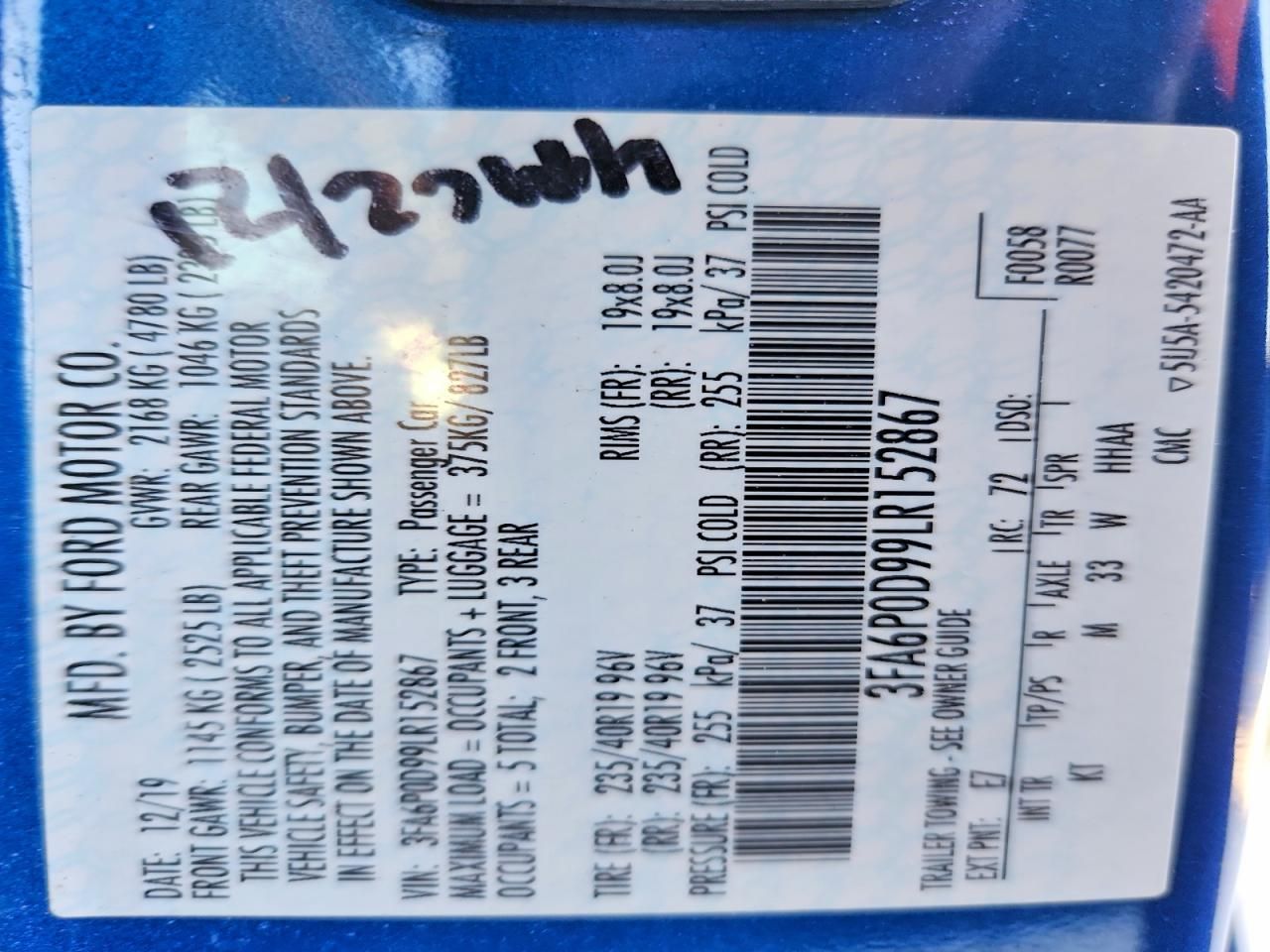 2020 Ford Fusion Titanium