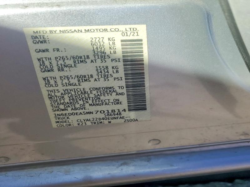 2021 Nissan Frontier s