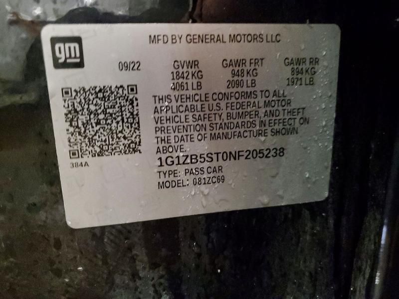 2022 Chevrolet Malibu ls