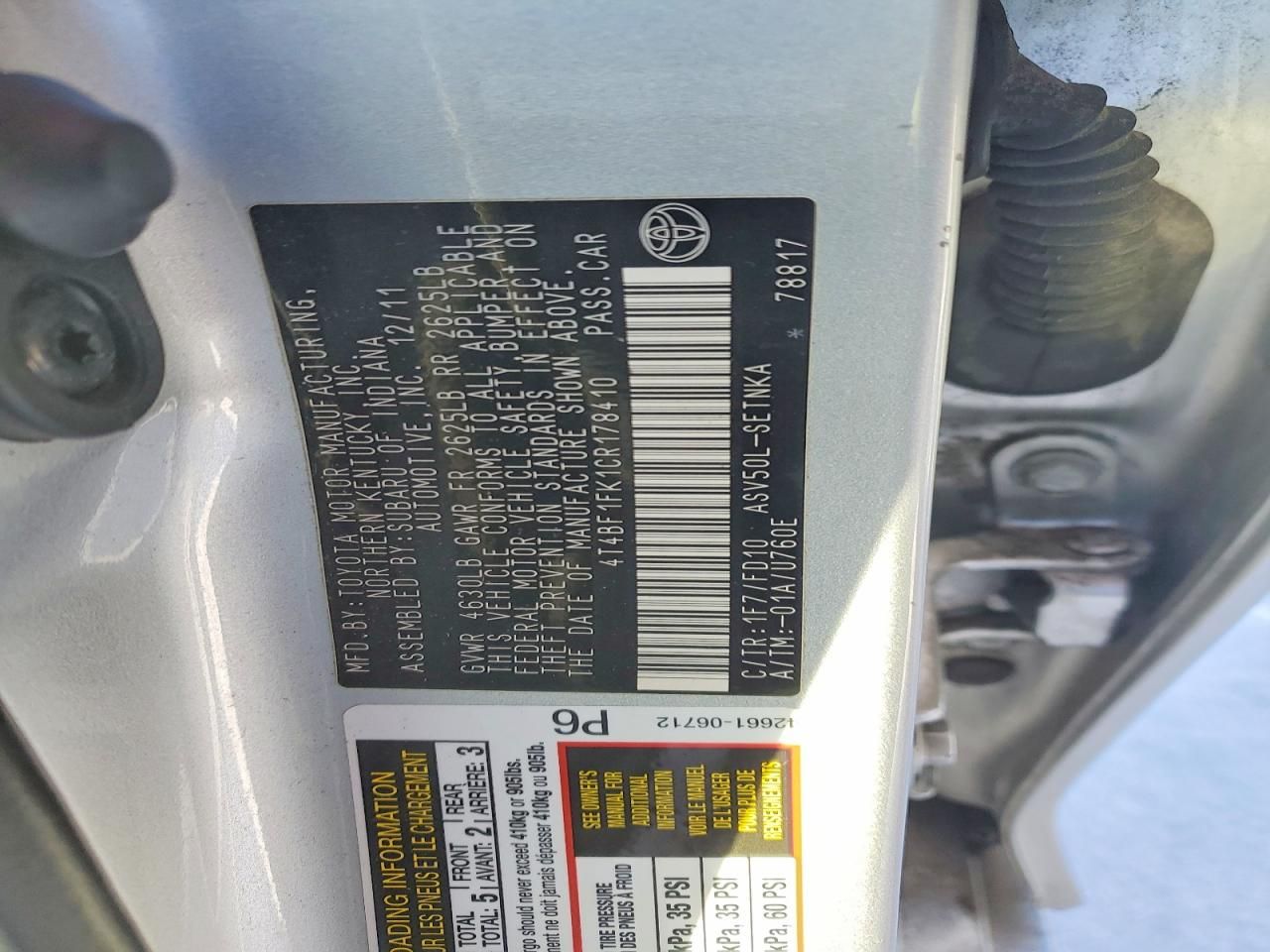 2012 Toyota Camry Base