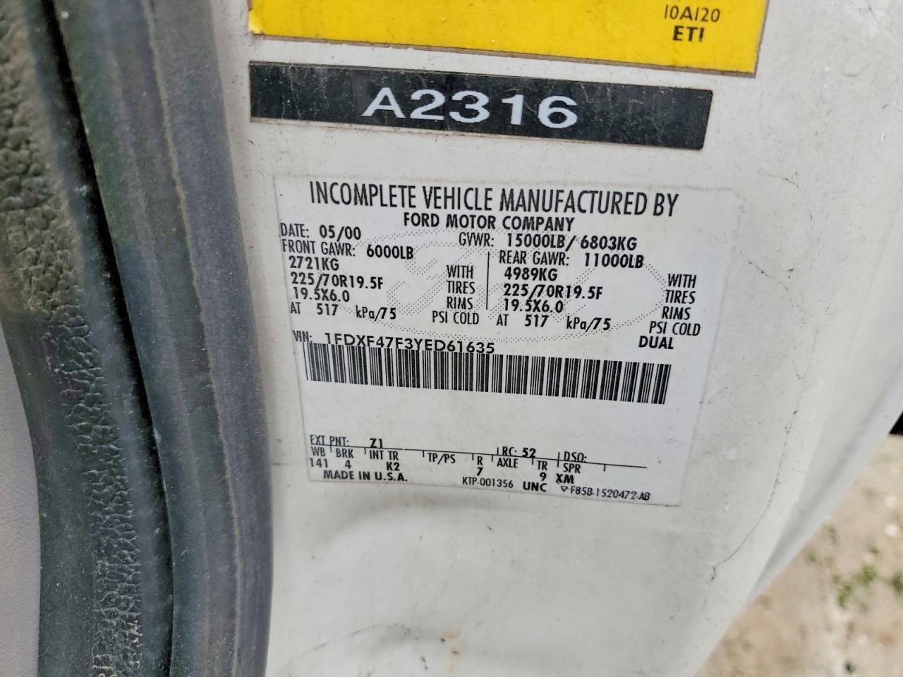 2000 Ford F450 Super Duty