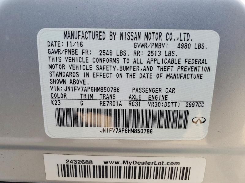 2017 Infiniti Q50 red Sport 400