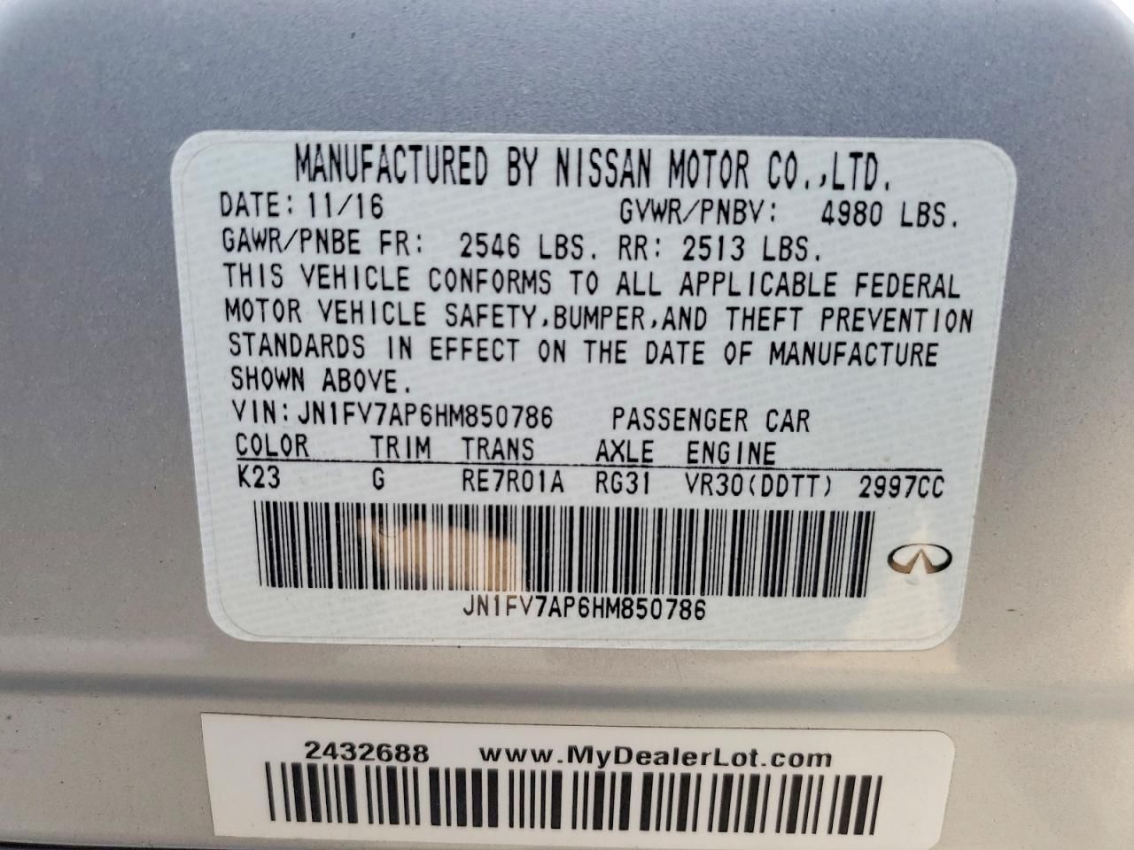 2017 Infiniti Q50 red Sport 400