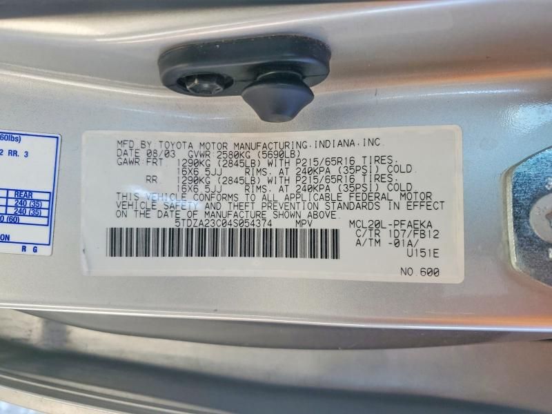 2004 Toyota Sienna ce