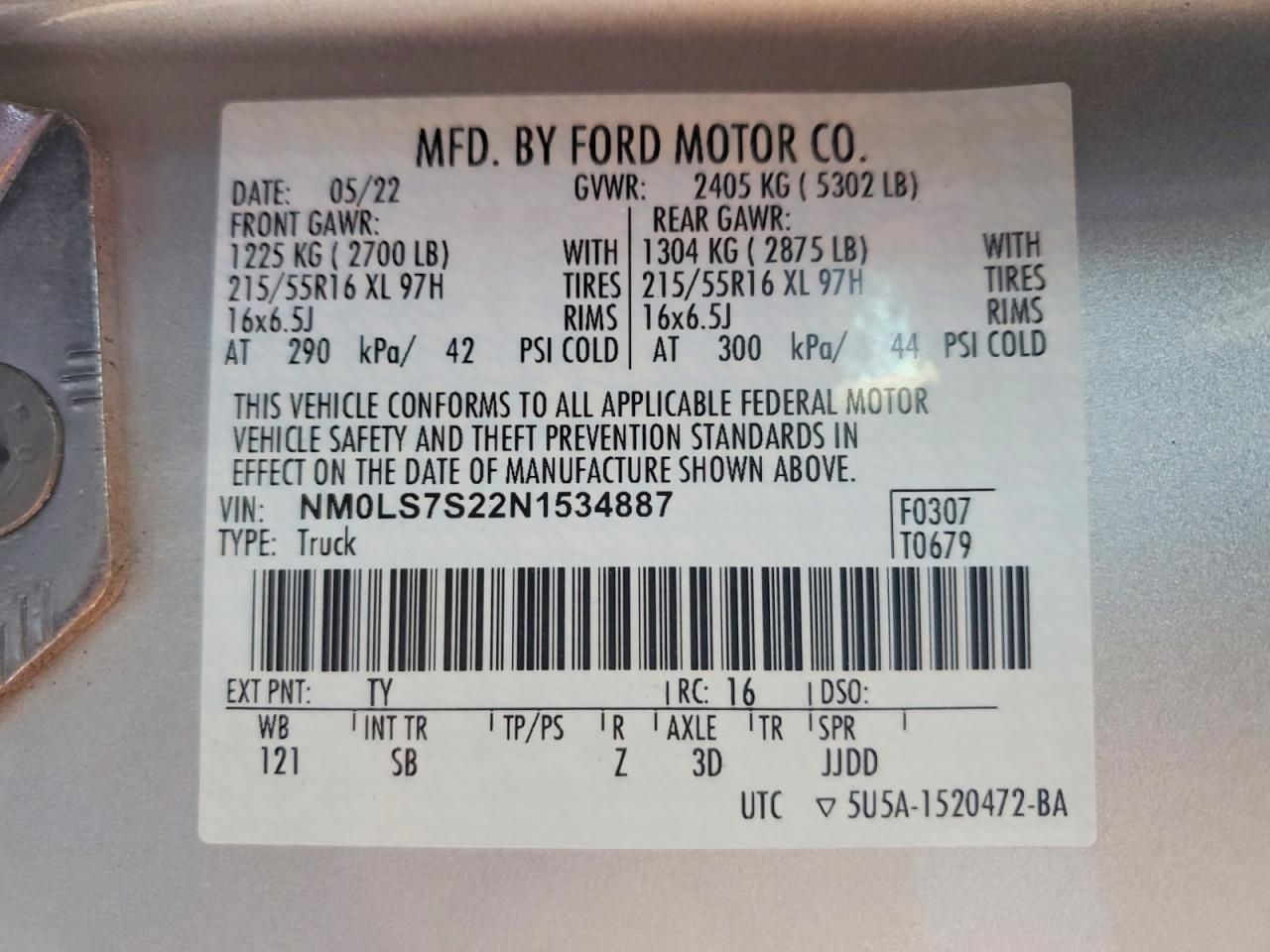 2022 Ford Transit Connect xl