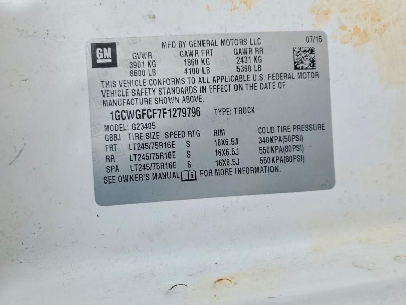 2015 Chevrolet Express G2500