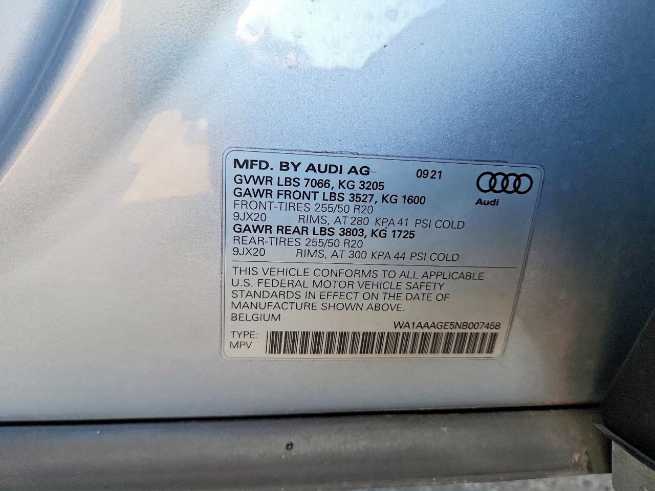 2022 Audi E-tron Premium
