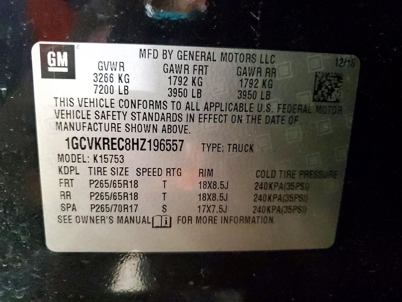 2017 Chevrolet Silverado K1500 lt