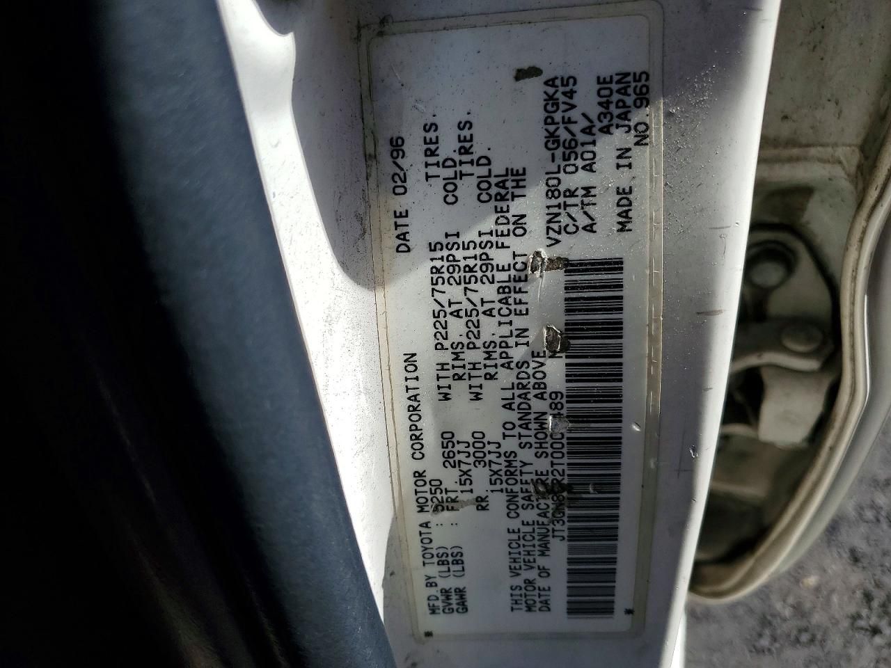 1996 Toyota 4runner SR5