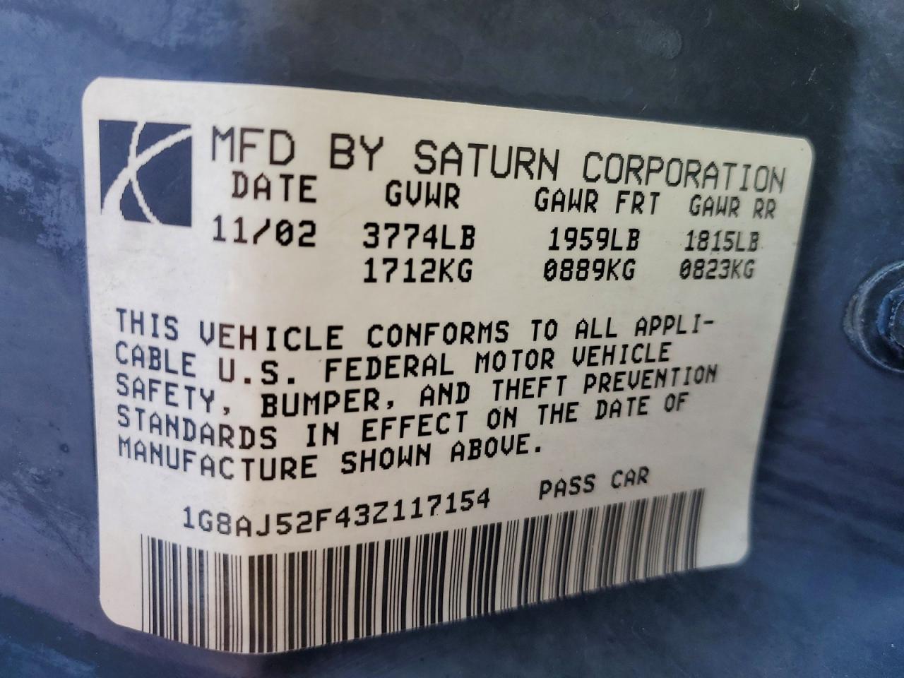 2003 Saturn Ion Level 2