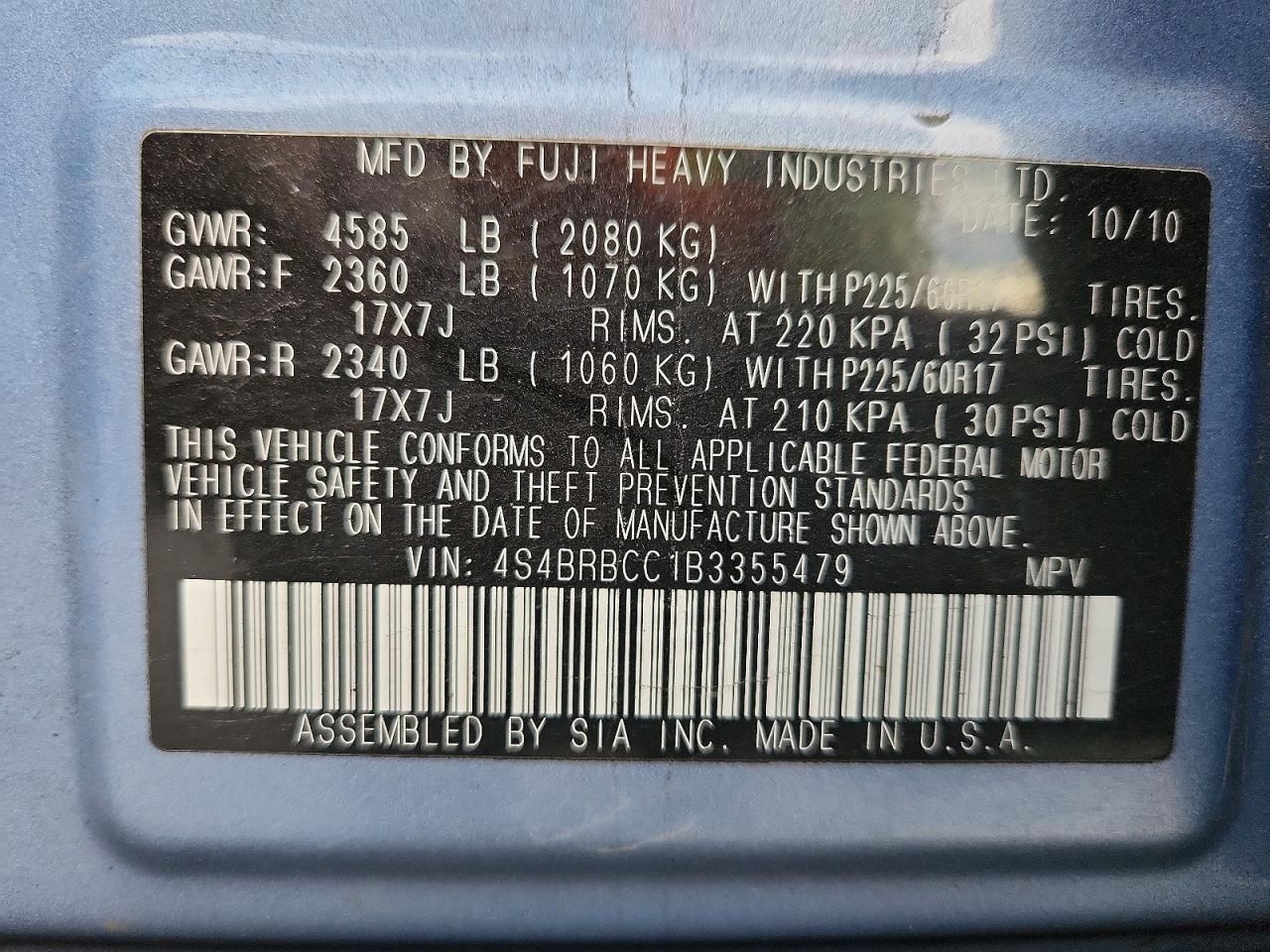 2011 Subaru Outback 2.5i Premium