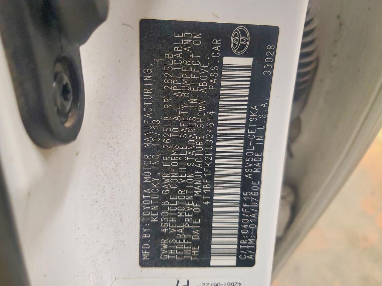 2014 Toyota Camry l