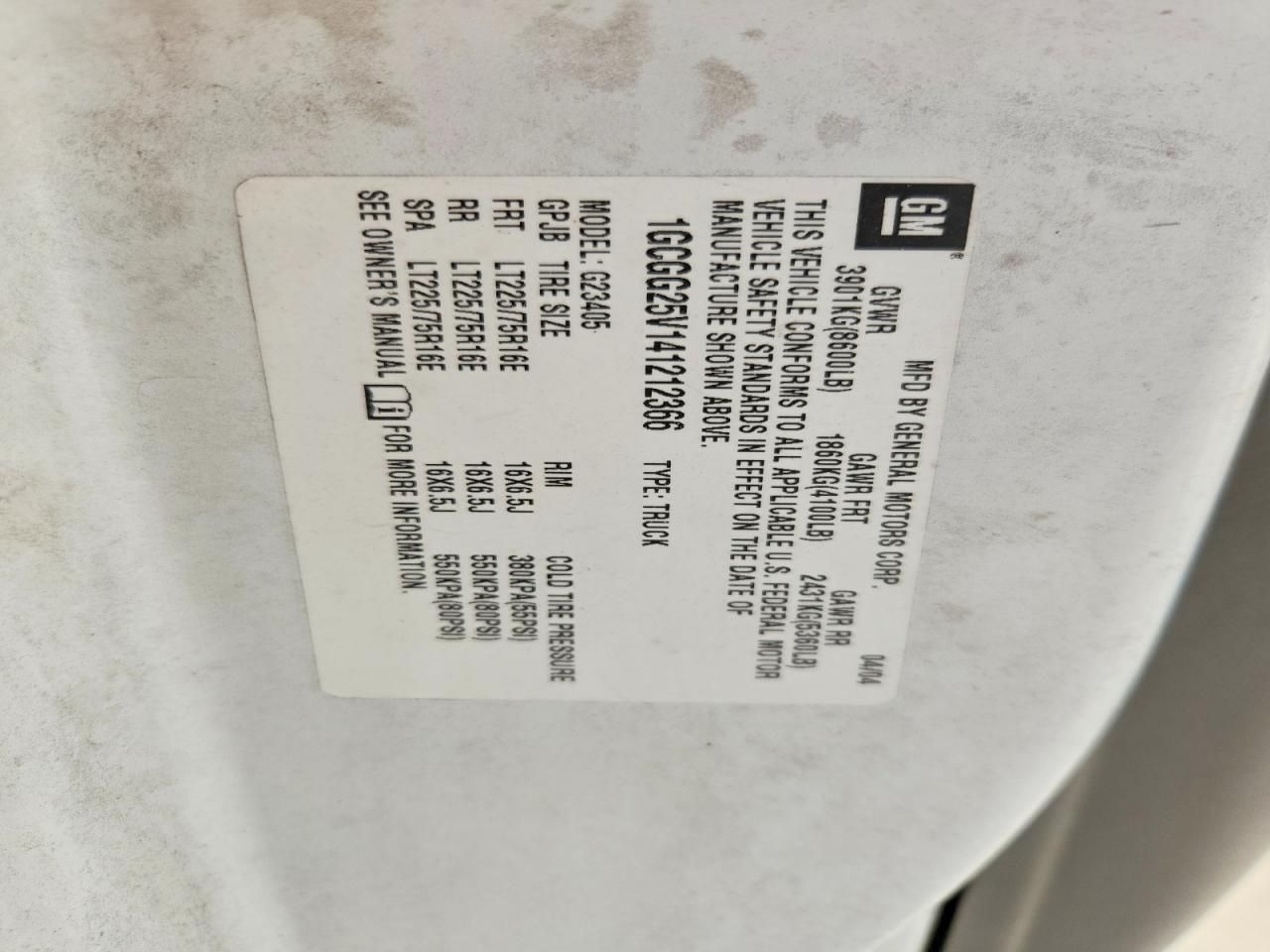 2004 Chevrolet Express 2500 Delivery Van