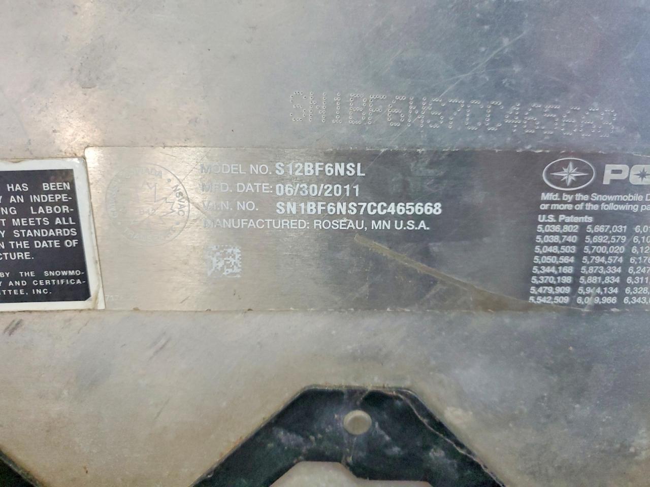 2012 Polaris 600 Rush