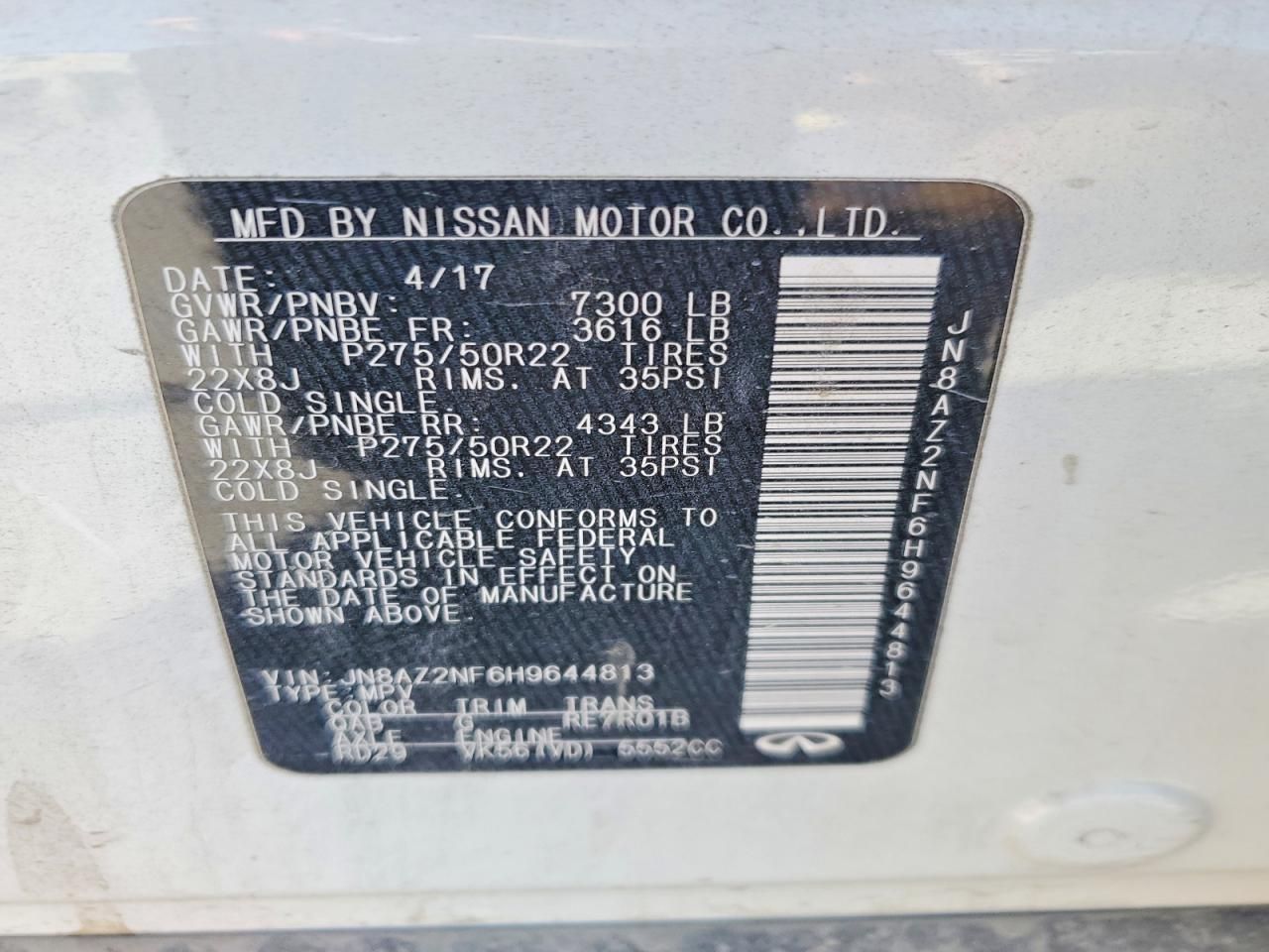 2017 Infiniti Qx80 Base