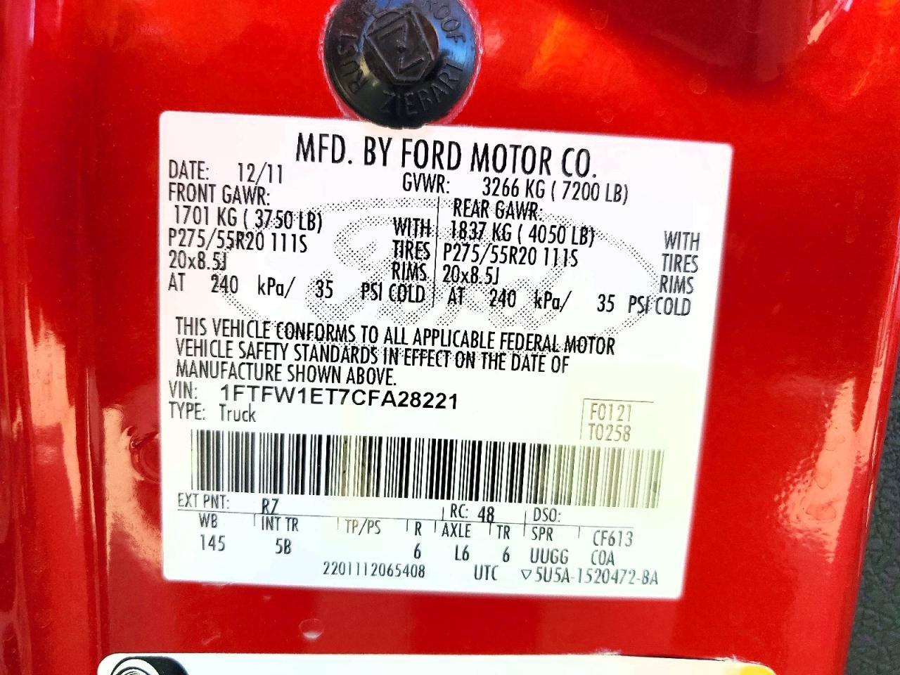 2012 Ford F150 Supercrew