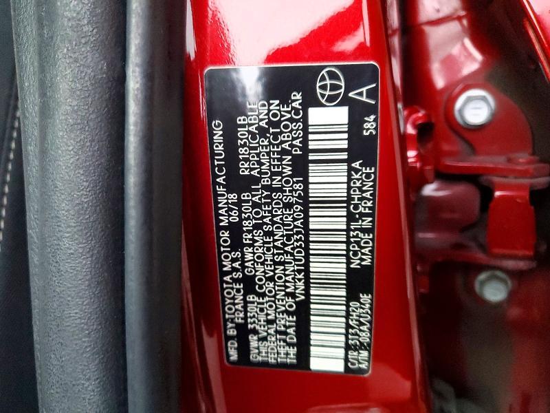 2018 Toyota Yaris l
