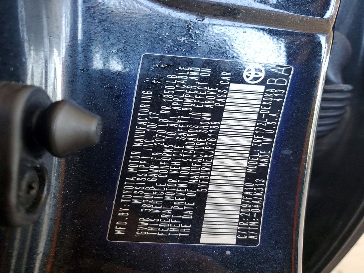 2018 Toyota Corolla l