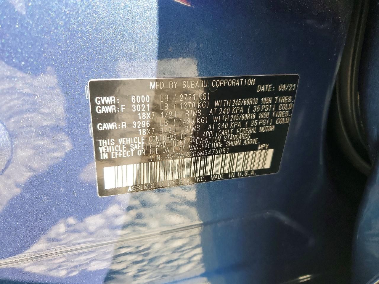 2021 Subaru Ascent Premium