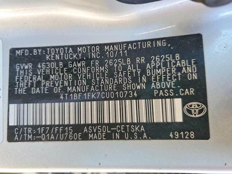 2012 Toyota Camry Base