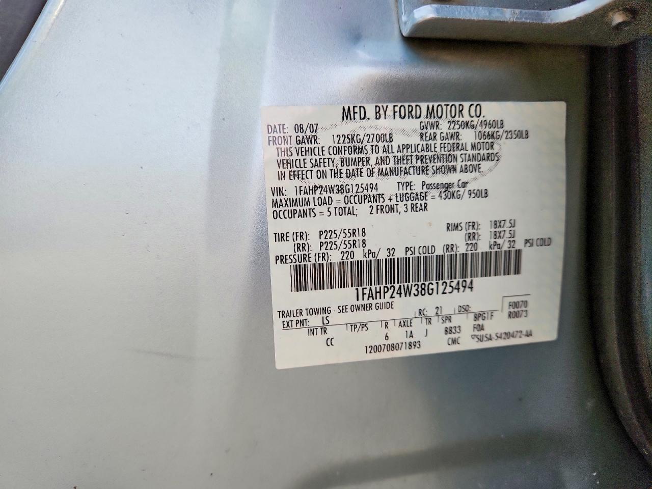 2008 Ford Taurus sel