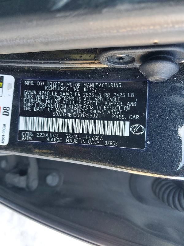 2022 Lexus Es 350 Base